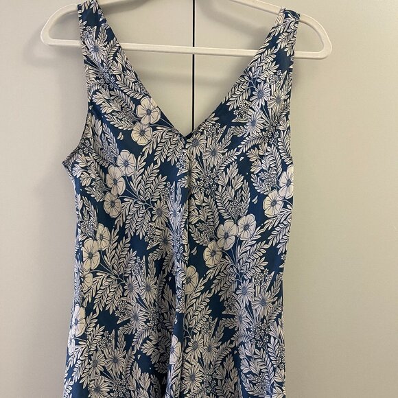 Abigail Borg J. CREW‎ Silk Blue Floral Slip Top AND Skirt Women's Size 6 SET - Picture 5 of 10